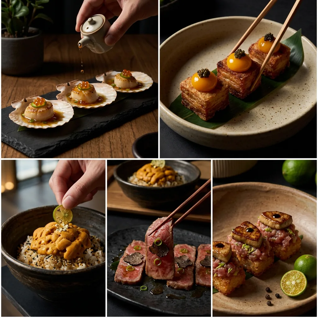 Plats signatures du menu chef's choice d'Elie — expérience gastronomique à domicile Montréal