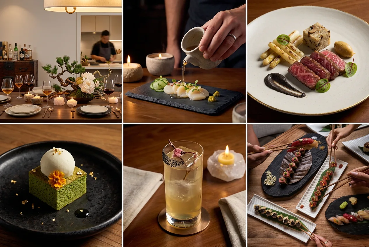 Table dressée pour un souper romantique à domicile à Montréal par Elie